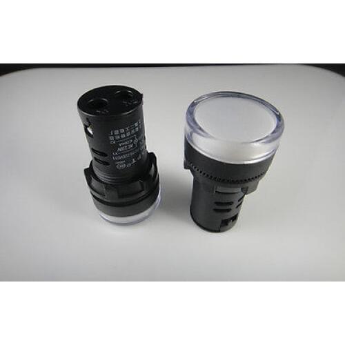 10pcs 12V 16mm White LED Power Indicator Signal Light