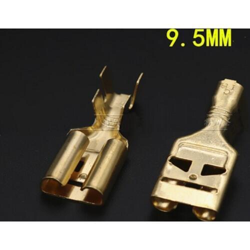 10pcs/lot 9.5MM female plug terminal 9.5MM plug spring car high current terminal block