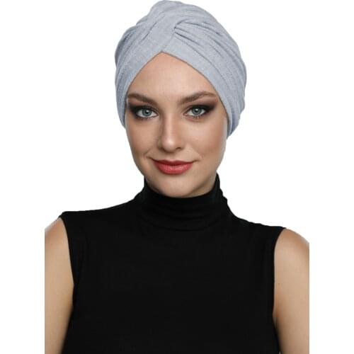 Cross Combed Cotton Lined 2021 Summer Season Women Hijab Scarf Bonnet