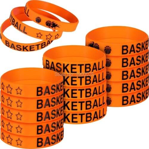 300pcs Basketball silicone wristband Personalized Rubber bracelets Sports Gifts shipping by DHL A
