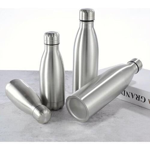 350/500/750Ml Stainless Steel Water Bottle Fitness Exercise Bike Drink Portable Water Bottle Childrens School Gift