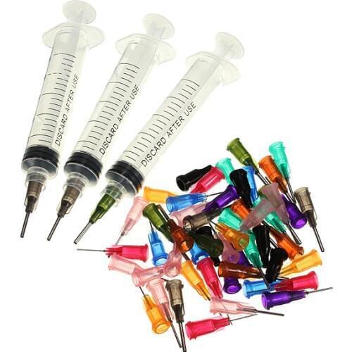 50Pcs Useful New SMT SMD PCB Solder Paste Adhesive Glue Liquid Dispenser+Dispensing Needle