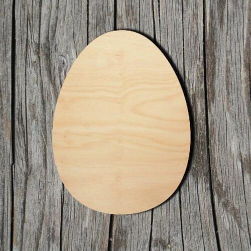 50 Egg Shape Laser Cut Unfinished Wood Cutout Shapes