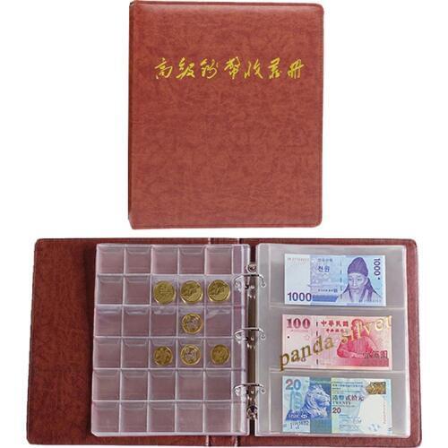 Coin and banknote Album , paper money bank note Collection Storage Kit Case SET Book holder sheet collectibles pocket