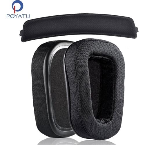 POYATU G635 Ear Pads Headphone Earpads For Logitech G533 G635 Ear Pads Headphone Earpads Replacement Cushion Earmuff Cover