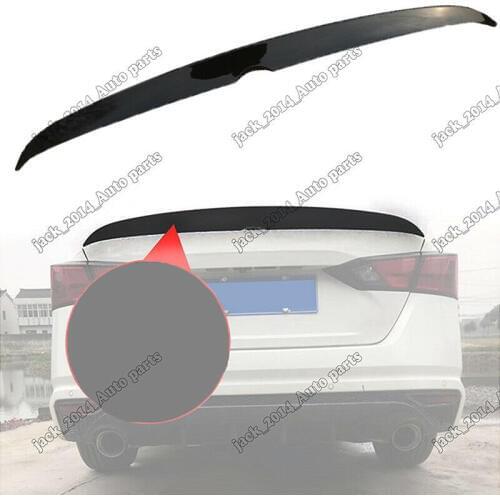 Auto Accessory Exterior decoration Trim Fit for Nissan Altima 2019 Bright Black Rear Tail Trunk Spoiler Wing Lip Trim
