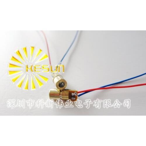 Free shipping 50pcs/lot 6mm 5V 5mW 650nm Laser Dot Diode Module Head RED light