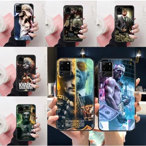 Conor McGregor Khabib Nurmagomedov Phone case For Samsung Galaxy Note 4 8 9 10 20 S8 S9 S10 S10E S20 Plus UITRA Ultra black art