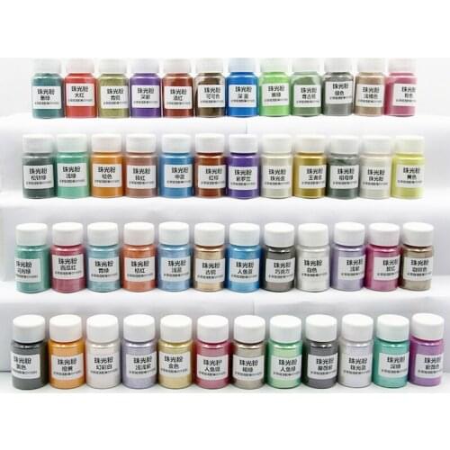 Colors Pigments Brilliant Mica Powder Kit Epoxy Resin Colorant Makeup Bath Bomb Soap Candle Making Powder Pigment Kit