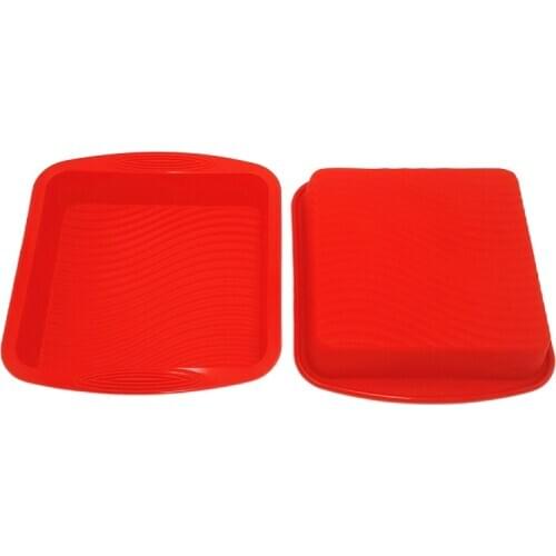 Food Grade Square High temperature resistance DIY Silicone Toast Box Microwave Oven Dish Waved Bread Toast Cake Baking Mould