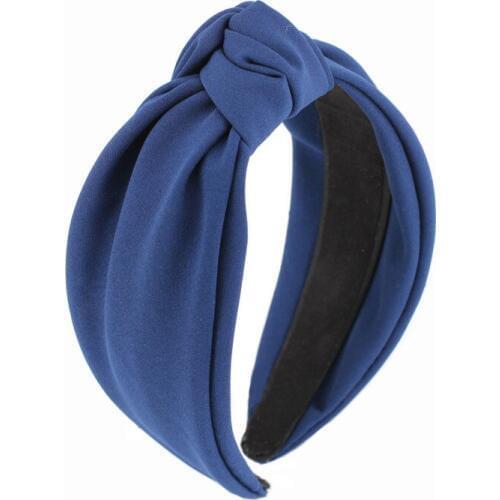 Elegant Ladies Center Knotted Headband Korean Solid Wide Hairband High Quality Fashion Hair Accessories for Women