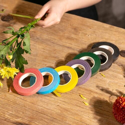 Artificial Flower Floral Tape Stamen Wrapping Florist Green Tapes Self-adhesive Bouquet Floral Stem Tape Craft Supplies