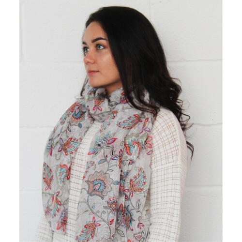 Jinjin.QC Cashew Floral Printed Scarf Women Hijab Vintage Shawls Bufanda Mujer Echarpe Foulard Femme Instant Jilbab Bandana