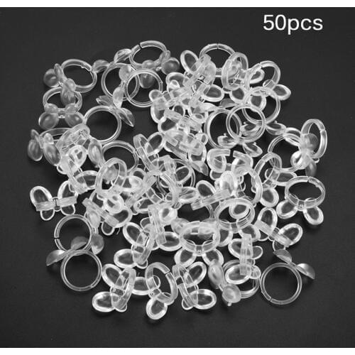 50Pcs Nail Art UV Gel Polish Varnish Color Pops Display Butterfly Fake Ring Coloring Showing Trainning False Nail Manicure Tool