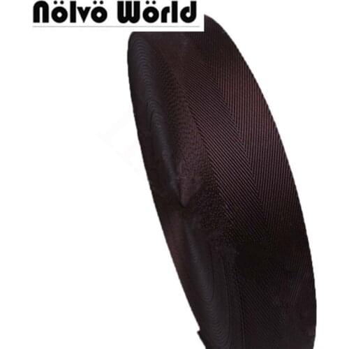 25mm 1 inch 1.35mm thickness dark coffee herringbone tape nylon webbing ribbon for DIY bag strap,camera strap,seat belt