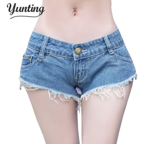 Summer Womens Sexy Booty Denim pants Hot Europe and America Women Beach High Waist Tassel Mini Skinny Night Club Jean Shorts