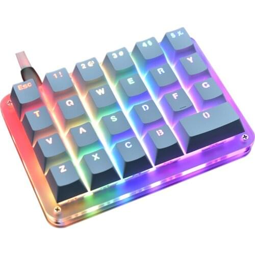 23 Keys Macro Keyboard DIY Custom Programmable RGB Backlight Mechanical Keypad Electric Contest Games PC Laptop MAC WIN7 8 10