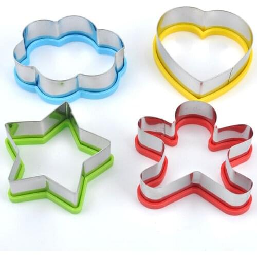 Sandwich Cutter Set for Kids Animal Dinosaur Star Heart Shape Stainless Steel Bread Mould Metal Cookie Cutters Mold
