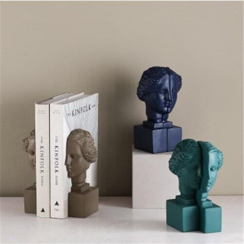 Nordic Style Roman Mythology Goddess Venus Head Portraits Resin Bookends Creative Office Desktop Decoration Book End X2646