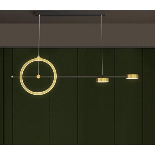 Nordic LED Chandeliers Restaurant Bar Living Room Lighting Fixtures Gold White Glass Minimalist Dropshipping Cord Pendant