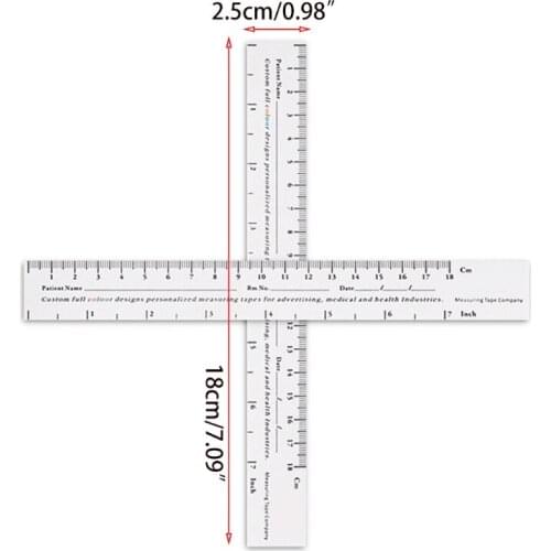 Disposable Wound Measuring Ruler Premium Paper Tape Measure Educare Measuring Tape Wound Measurement Tools 18cm / 7