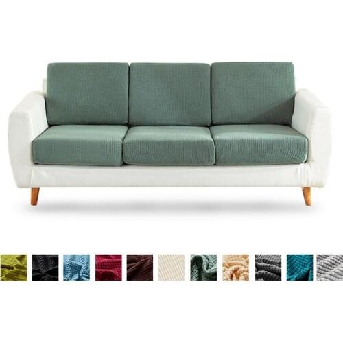 Solid Color Jacquard Sofa Cover Pets Kids Funiture Protector Elastic Slipcover For Living Room Couch Sofa Seat Cushion Cover