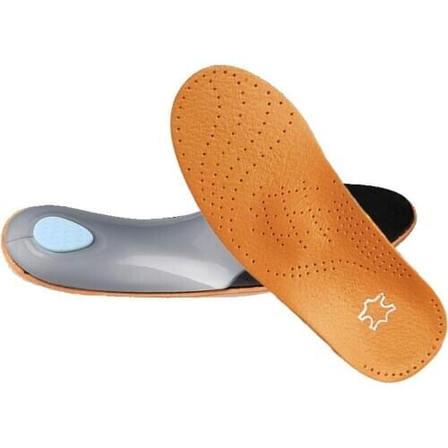 Orthopedic Insoles For Shoes Soles Inserts Flat Foot Arch Support Corrector Emulsion Cushions Men Women Shoe Insole Pad Leather