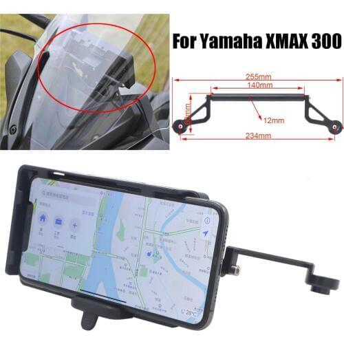 Motorcycle Front Phone Stand Holder Smartphone Phone GPS Navigation bracket For Yamaha XMAX 300 XMAX300 X MAX 300