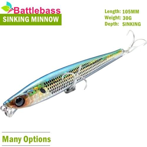 Swimbait Professional Bait fishing accessories Minnow Slow Sinking Fishing Lures 10.5cm 30g Jerkbait Bass Pike Carkbait Wobblers