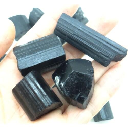Natural Black Tourmaline Gravel Raw Gemstone Mineral Jewelry Specimen Irregular Crystal Healing Advanced Eliminate Magnetism