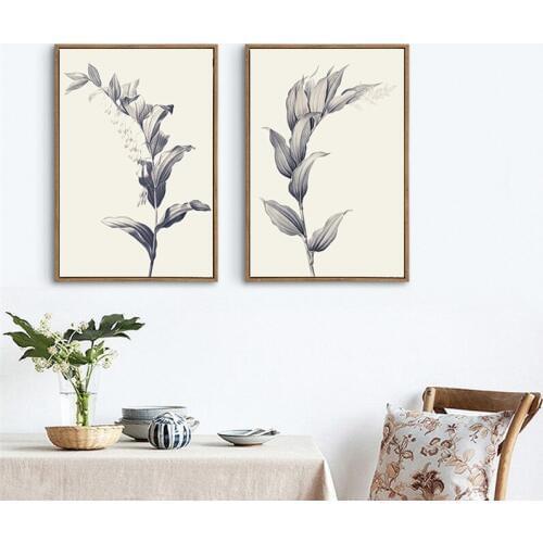 Simple Plant Leaves Branches Home Living Room Decorative Painting Bedroom samply Canvas Printings cuadros decoracion salon