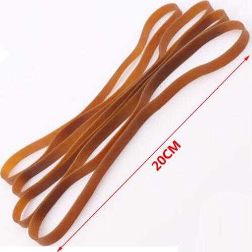 20 Pieces Wide 10mm Brown Rubber Strong Elastic Band Office School Supply Stationery Accessories High Quality 200mm Rubber Bands