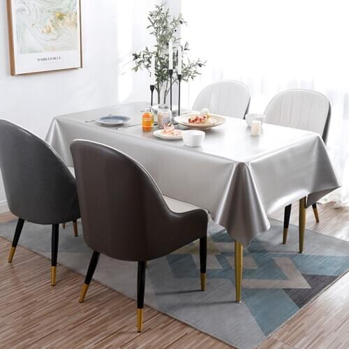 Light Luxury Tablecloth Tablecloth Waterproof And Oil Free Wash Thickened Anti-scalding Coffee Table Home Leather Placemat