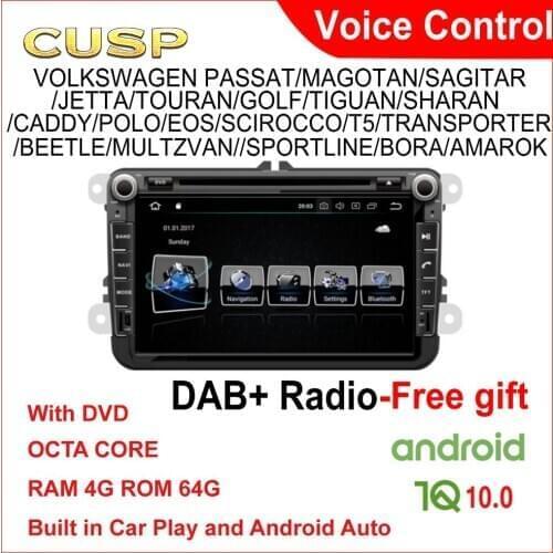 VOLKSWAGEN PASSAT GPS RADIO ANDROID CAR GPS FOR PASSAT GOLF CC CAR DVD CAR STEREO ANDROID 4G+64G Car Multimedia NAVI Voice DAB