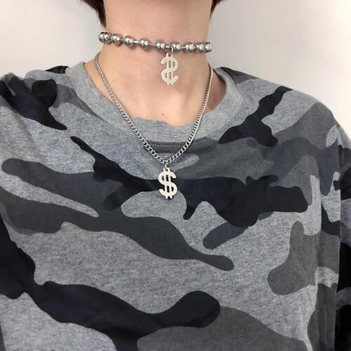 Exclusive harajuku style stainless steel butterfly choker beads colar women cute Punk Style necklace Collares Mujer