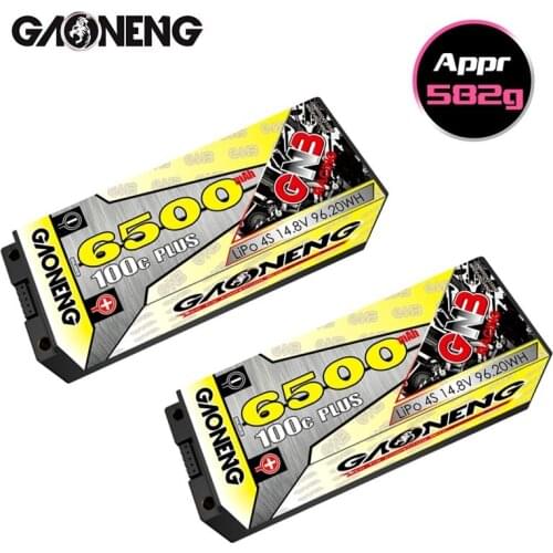 1-2PCS GNB 14.8v 6500mAh 100C PLUS LiPo Battery For remote control Car Racing Spare Parts With Shell Upgrade LiHV 4S Battery