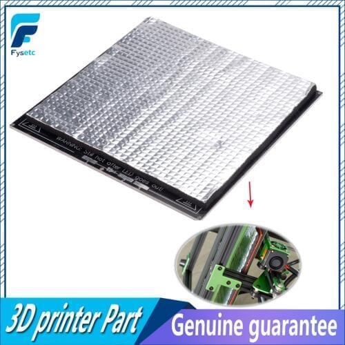 1PC 200/300mm Foil Self-adhesive Insulation Cotton Heat Insulation Cotton 10mm Thickness 3D Printer Heating Bed Sticker For Tevo