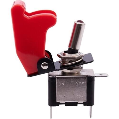 12V 20A Inverter Rocker Switch Lever On / Off LED ON-OFF SPST + COVER Auto Car-Dark red