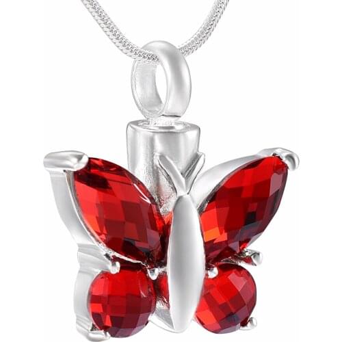 2018 Newest Fashion Jewelry Elegant Butterfly Necklace Pendant Memory Keepsake Urn Necklace for Ashes