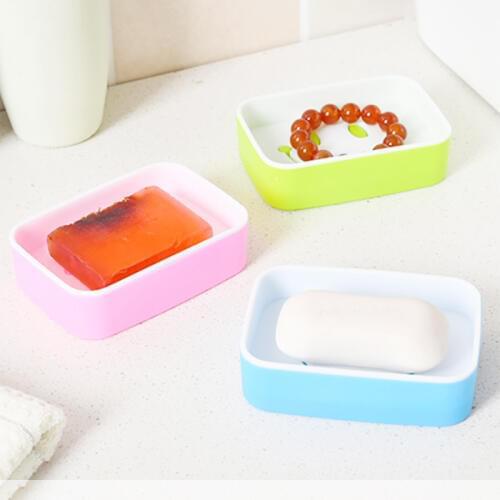 2020 Shower Room Smile Face Pattern Soap Box High Quality Plastic Soap Holder Double Layer Bath Room Soap Box Tools Accessories