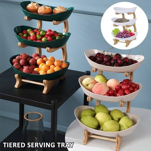 3 Tiers Fruit Plate Candy Snacks Serving Tray Multi-purpose Party Food Display Holder