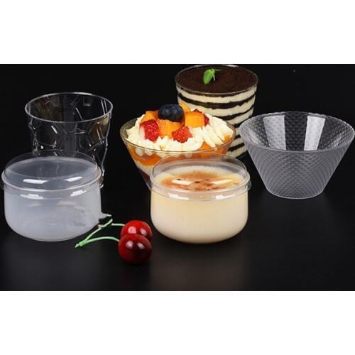 50pcs High quality disposable pudding ice cream jelly cup creative party birthday wedding decor dessert cake plastic cups