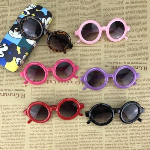 6 Colors Toddler Kid Sunglasses Boy Girl Solid Leopard Fashion Sun Glasses Kid Eyeglasses Beach Eyewear