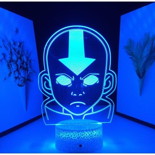 Avatar The Last Airbender Coloful with Remote Touch Sensor for Room Decoration Kids Gift Table Lamp 3D LED Night Light Anime