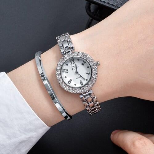 Luxury Diamonds Women Watches Silver Stainless Steel Bracelet Ladies Dress Watch Fashion Quartz Wrist Watch Relogio Feminino