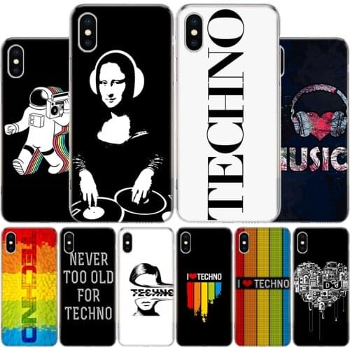 Techno Music Phone Case For Apple Iphone 12 11 Mini Pro X XR XS Max 7 8 6 6S Plus 5 SE 7G 6G + Art Cover Coque Capa Shell