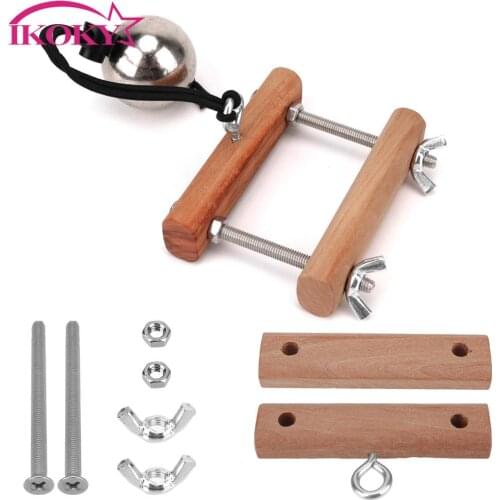 Adult Products Male Penis Training Testicle Crusher Wooden Scrotum Pendant Ball Stretcher Metal Ball Penis Rings Clamp