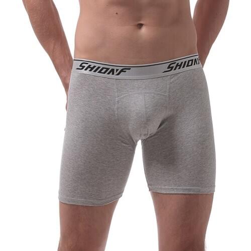 Long Boxers for Men Cotton Soft Breathable Mens Underwear Men Boxershorts U-convex Pouch Male Panties