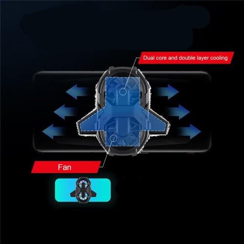 Dual Core RGB Cooling Fan Cooling Back Clamp Cooler Holder Radiator for Red Magic 6 Pro Accessories