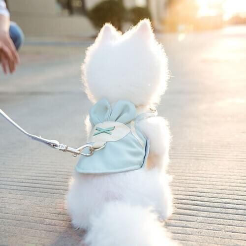 Breathable Dog Cat Harness Leash Set Soft Mesh Pet Puppy Harness and Leash Cat Vest for Small Dogs Walking Lead Pet Chest Strap